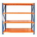 4-Tier 4400 Lbs. Orange Adjustable Heavy Duty Steel Storage Garage Shelving Unit 78.66 In. W X 78.74 In. H X 23.82 In. D